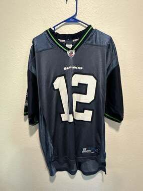 Reebok Seattle Seahawks 12 Fan Jersey Size Large